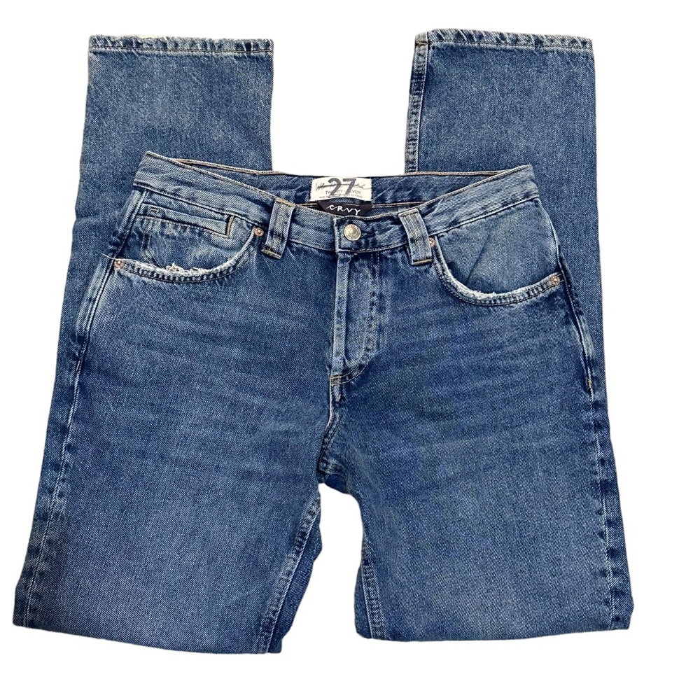 We The Free Jeans Mid Curvy Straight Womens Size 27 Free People Denim